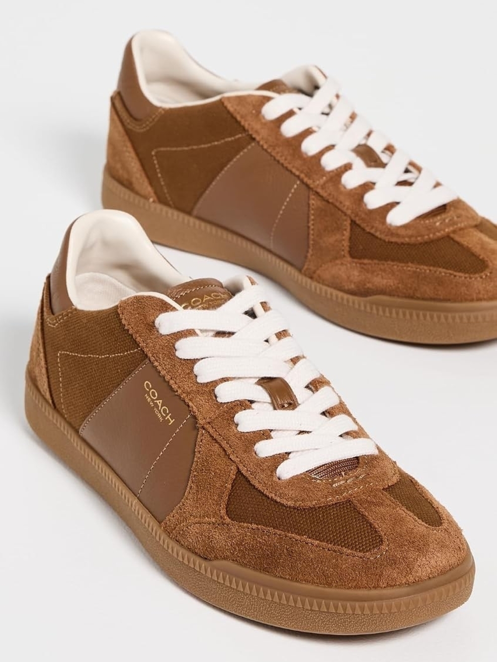 COACH Ellis CBX21 Shadow Brown Suede Sneakers Women’s 9.5 NWOB